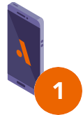 Smartphone com o logo do Acto